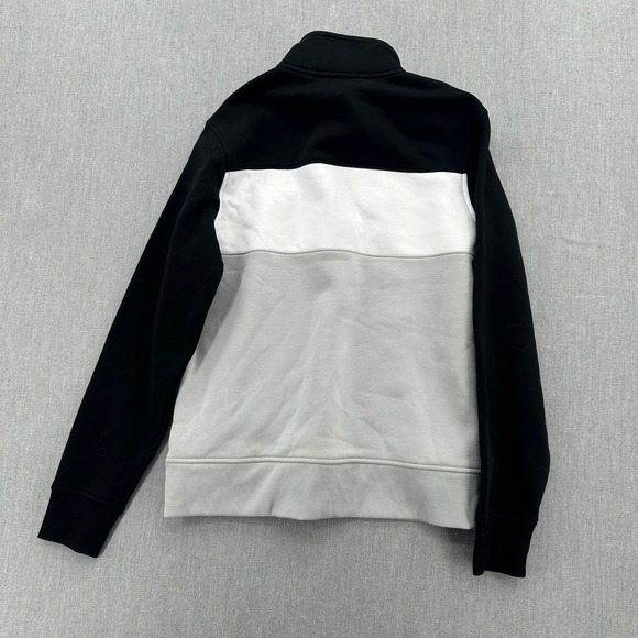 Michael Kors Quarter Zip Mens Large Sweatshirt Black White Colorblock Pullover - Picture 8 of 8